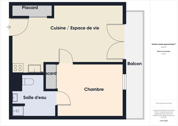 Appartement 2 pièces, 39 m², Clermont-Ferrand