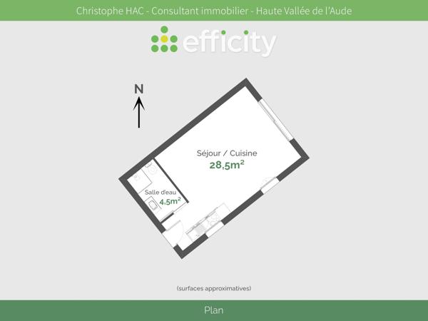 Maison 1 pièce - 33 m²