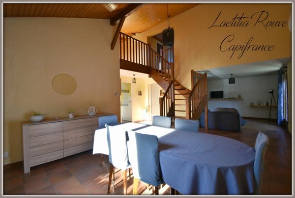 Maison 3 chambres, bureau, garage, jardin clos secteur calme