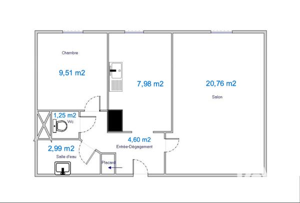 Appartement à vendre 2 pièces 48 m² Le Mans