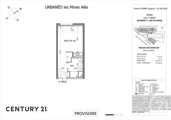 Appartement Studio à vendre  1 pièce - 18,69 m2 ALES - 30