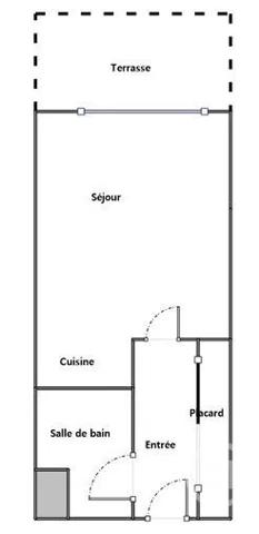 Appartement Studio à vendre  1 pièce - 26,03 m 2   YERRES  - 91