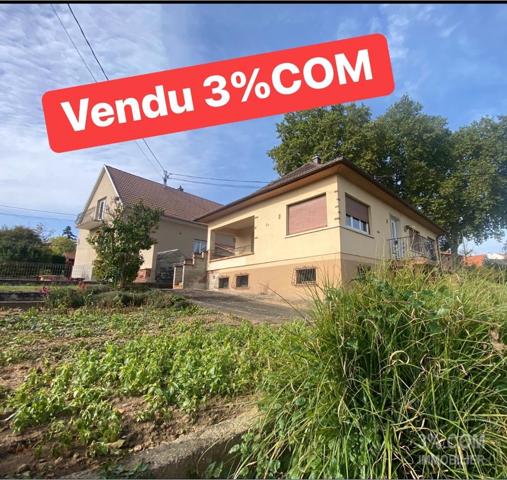 3%COM Maison de plain pied avec 3 chambres et jardin Hochfelden (67270)