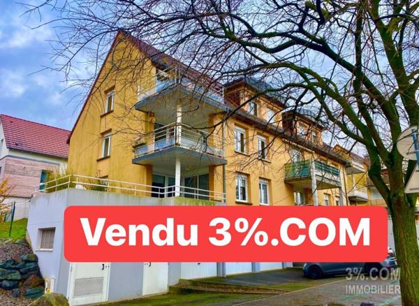 3%.COM Beau F3 avec terrasse, garage et cave. Hochfelden (67270)