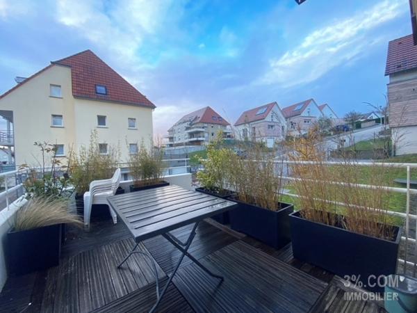 3%.COM Beau F3 avec terrasse, garage et cave. Hochfelden (67270)
