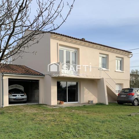 Opportunité à Cognac : maison de 82 m² avec sous sol aménageable, garage et jardin de 701 m²