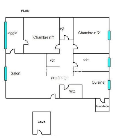 Appartement 3 pièces - 60 m² Exclusivité efficity