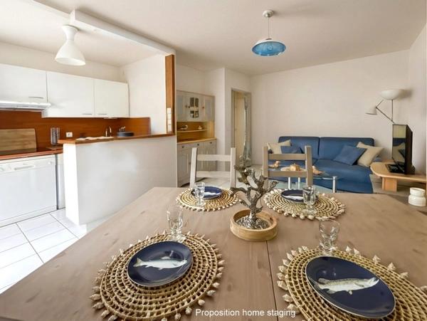 Appartement 2 pièces de 34,38 m² avec jardin, garage et cellier – CABOURG (14)
