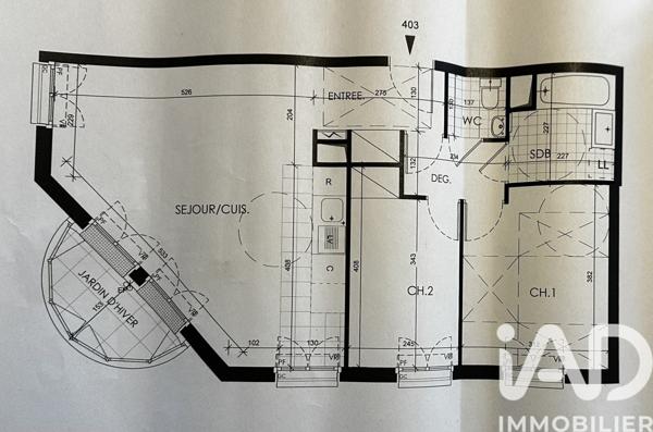 Appartement à vendre 3 pièces 62,5 m² Puteaux