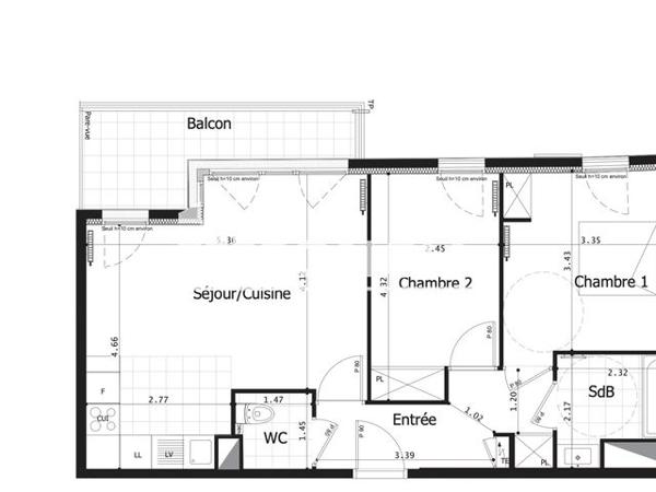 Location Appartement 3 pièces 58.38 m² - Saint-maurice 94410