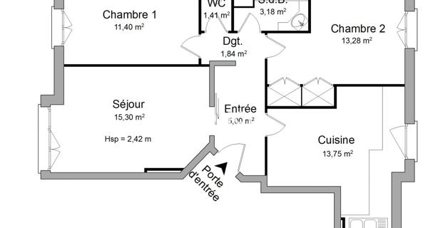 Location Appartement 3 pièces 65.16 m² - Strasbourg 67100