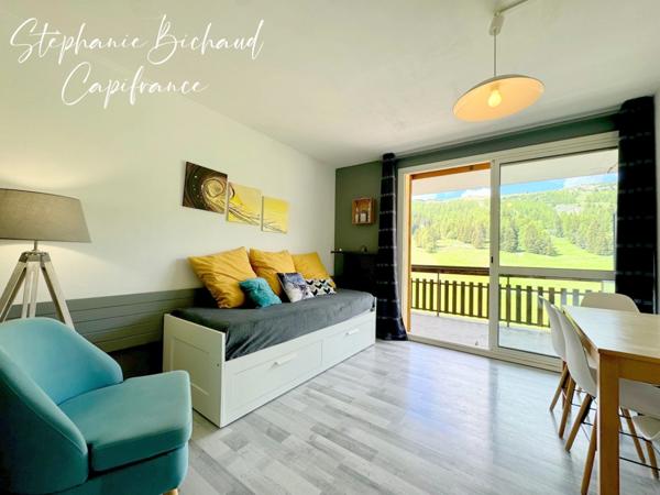 Dpt Hautes Alpes (05), à vendre SUPERDEVOLUY appartement T1 de 24,37m² terrasse de 6m²