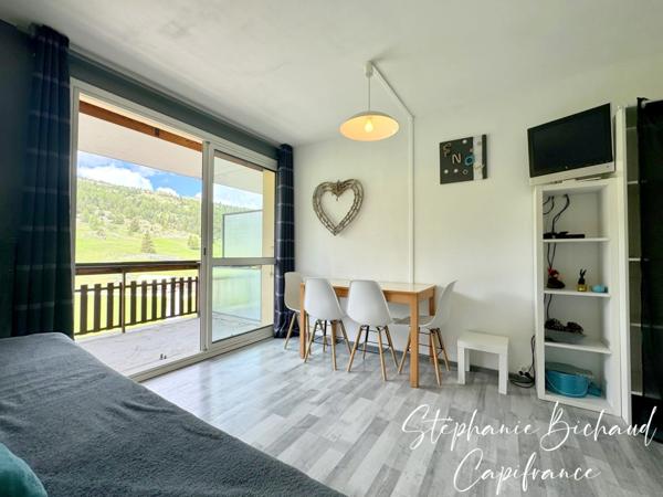 Dpt Hautes Alpes (05), à vendre SUPERDEVOLUY appartement T1 de 24,37m² terrasse de 6m²