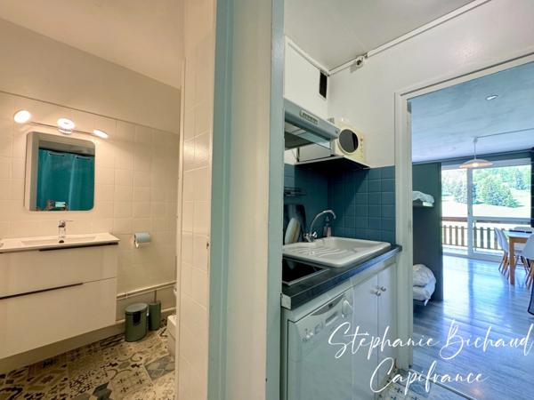 Dpt Hautes Alpes (05), à vendre SUPERDEVOLUY appartement T1 de 24,37m² terrasse de 6m²