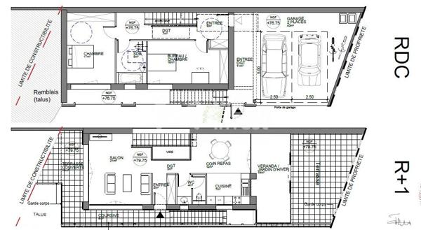 Nouveau, à 5min de Bailly, beau terrain à bâtir de 730m² avec projet accordé d'une maison de 152m²
