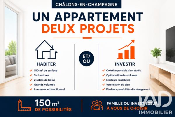 Appartement à vendre 5 pièces 150 m² Châlons-en-Champagne