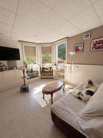 Rez-de-jardin de 85m², grand jardin, garage double