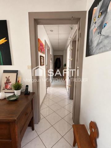 Rez-de-jardin de 85m², grand jardin, garage double