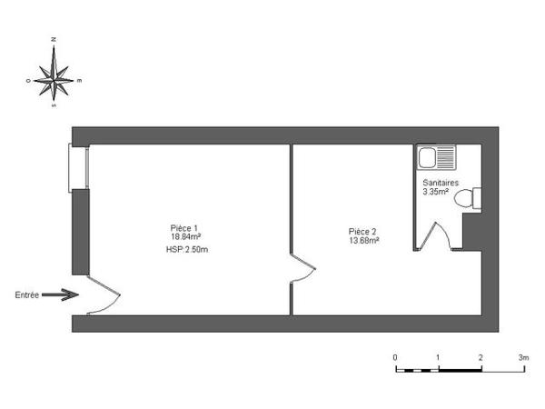 Local commercial 2 pièces T2 F2 35.9 m² à Toulon 30-32 Rue des Riaux 83000 à louer