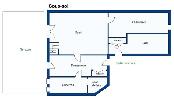 Appartement en duplex avec terrasse et vue sur le parc de la Victoire
