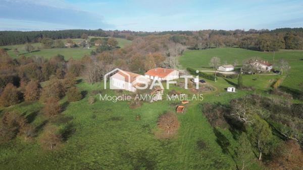 Superbe propriété de 26 ha : 2 maisons à rénover + 1 étang de 5ha