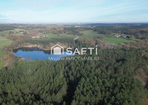 Superbe propriété de 26 ha : 2 maisons à rénover + 1 étang de 5ha