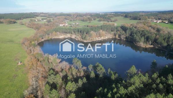 Superbe propriété de 26 ha : 2 maisons à rénover + 1 étang de 5ha