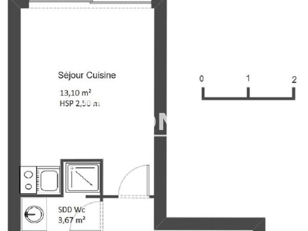 Location Studio 22.44 m² - 3 RUE LOUIS BRAILLE Ramonville St Agne 31520