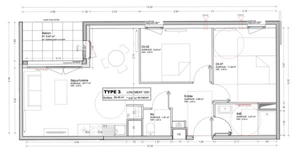 🏡 Appartement T3 Clermont-Ferrand (63)