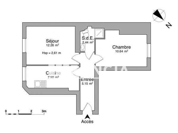 Location Appartement 2 pièces 37.99 m² - 3 RUE MONT LOUIS Paris 75011