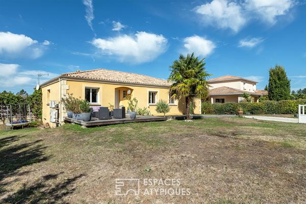 Propriété familiale néo-provençale et sa vue dégagée sur la nature