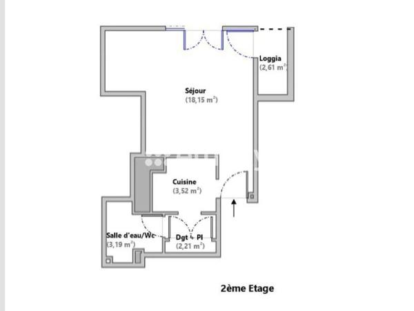 Appartement 1 pièce - 27 m² Exclusivité efficity