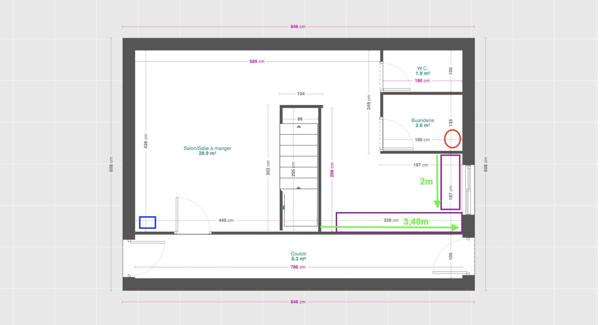 Maison de ville T3 rénovée avec Cave