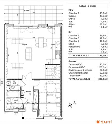 Maison 6 pièces 140 m² – Centre Saulx-les-Chartreux