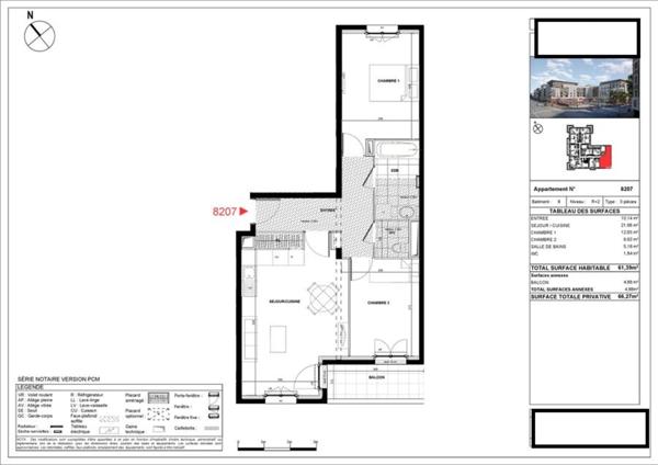 appartement à vendre 3 pièces DRANCY (93)