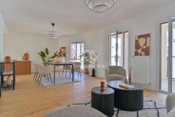 Lyon 7 -Appartement de 102,74 m² – 3 chamnbres – terrasses – garage