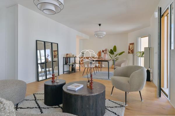 Lyon 7 -Appartement de 102,74 m² – 3 chamnbres – terrasses – garage