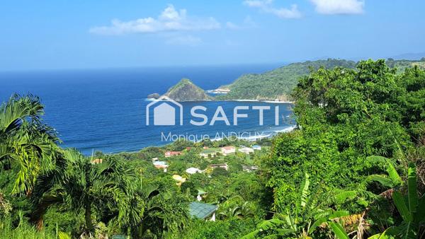 terrain vue mer sur le Marigot