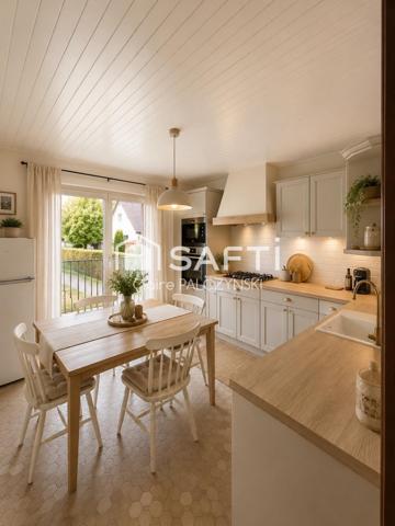 EXCLUSIVITÉ SAFTI – Maison de 98 m² avec jardin, garage et sous-sol complet