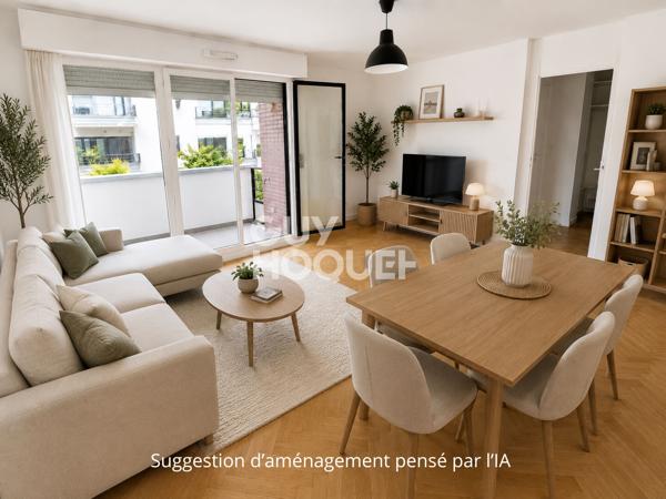 Beau grand 2 pièces récent avec balcon et parking