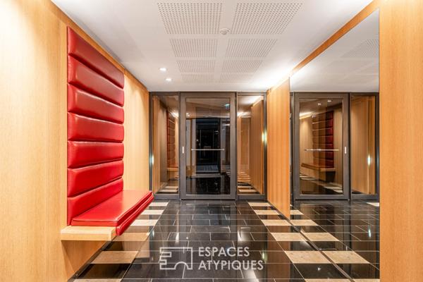 Dernier étage contemporain avec terrasses