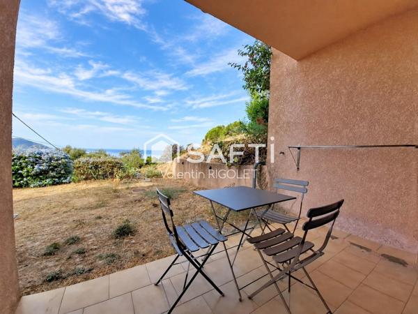 Studio Meublé 27m², Vue Mer,Terrasse rez-de-jardin