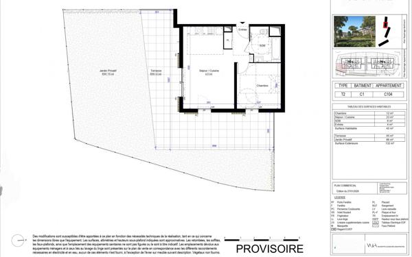 Valbonne – Sophia Antipolis - 2P Appartement ave  grand terrasse et jardin - Résidence neuve au cœur d’une pinède