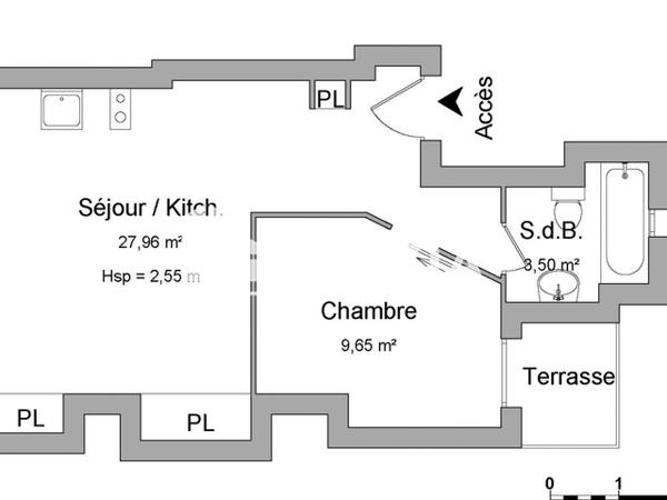 Location Appartement 2 pièces 41.11 m² - 12 RUE NOTRE DAME Honfleur 14600