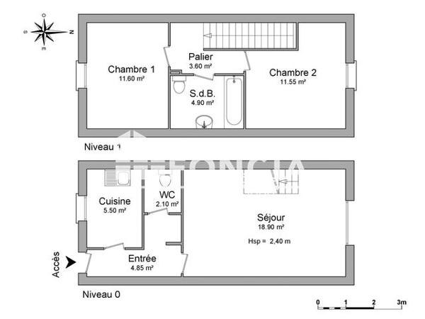 Location Appartement 3 pièces 63 m² - 2BIS RUE DE LA CHAPELLE Basse Ham 57970