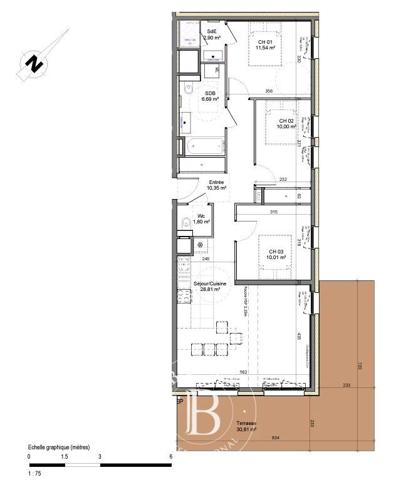 Morzine, Appartement 3 Chambres -  82 m² à vendre