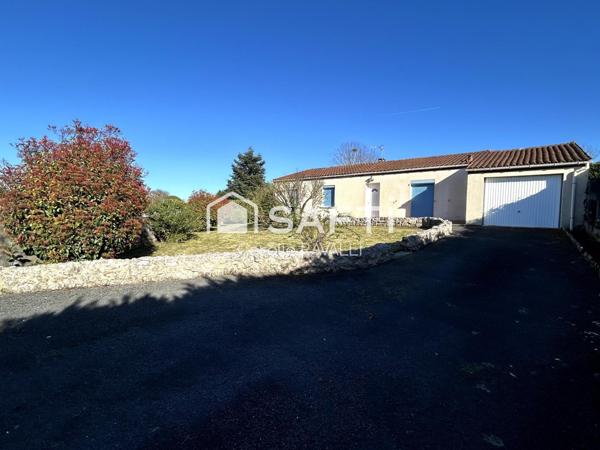 Maison de plain-pied avec jardin, au calme à Nersac