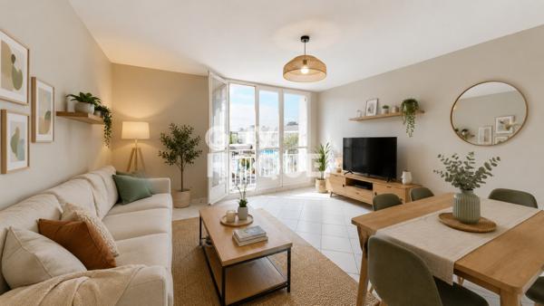Appartement T4 de 74 m² – 3 chambres – Balcon – Cave