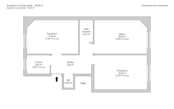 Appartement Paris 18 e - CAULAINCOURT / FRANCŒUR