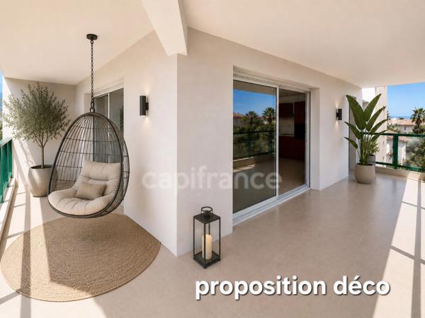 Appartement T4 de standing avec terrasse, climatisation, garage et aperçu mer
